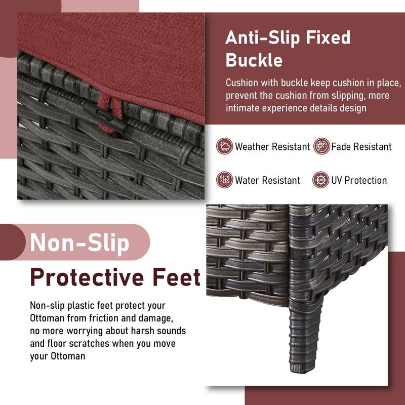 Pocassy Fire Pit Table with 3-Seat Sofa and 2 Swivel Chairs Ottomans