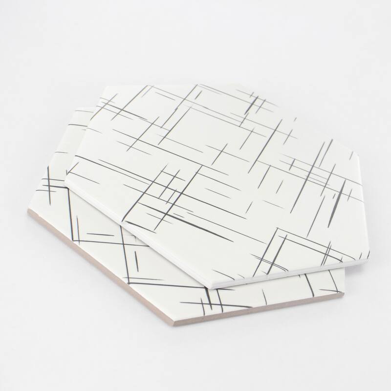 Honeycomb Hexagon 9 in. x 10 in. Glazed Porcelain Wall and Floor Tile