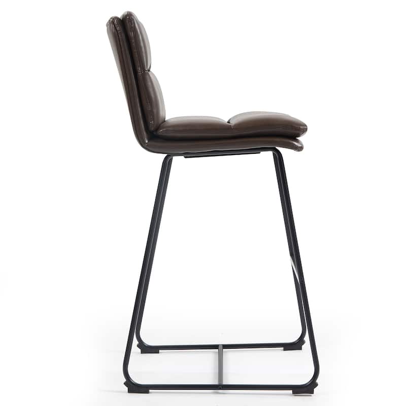 Set of 2 Aulani Upholstered Metal Frame Bar Stool