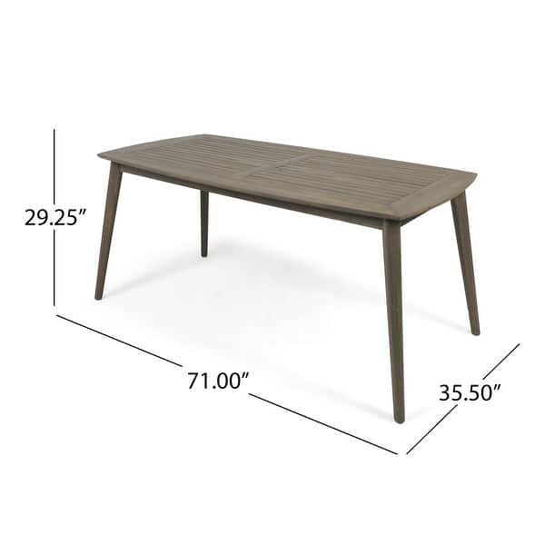 dimension image slide 0 of 2, Llano Outdoor 7-piece Acacia Dining Set by Christopher Knight Home