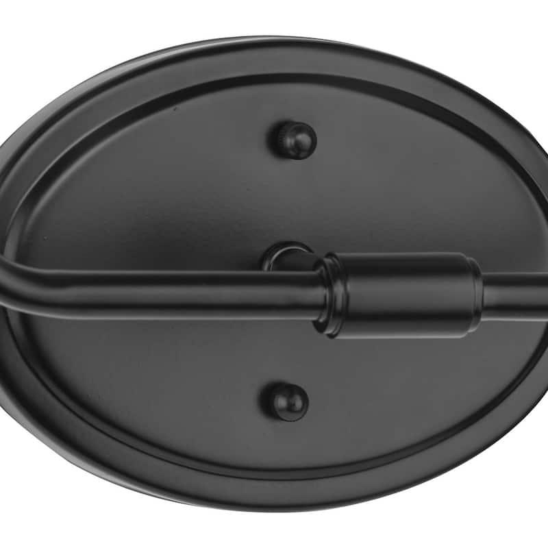 Lynzie Collection Two-Light Matte Black Etched Opal Glass Modern Bath Vanity Light - 14.5 in x 5.625 in x 11.125 in