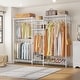 Heavy Duty Clothes Rack for Hanging Clothes, Large Garment Rack with ...