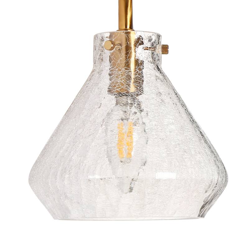 Modern Gold 3-Light Bathroom Vanity Light Art Glass Wall Sconces