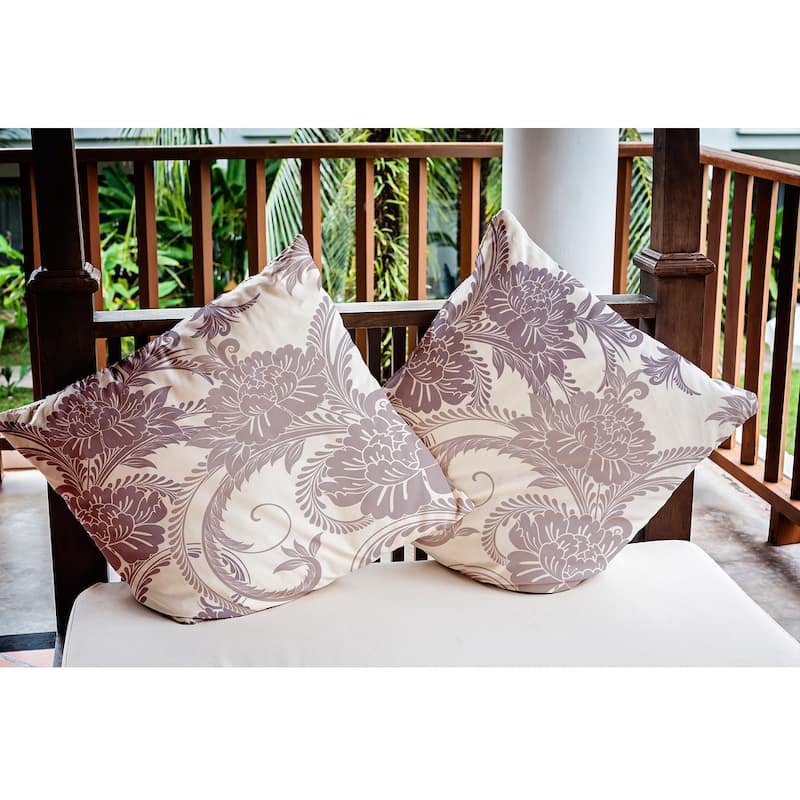 Flower Flourish Indoor/Outdoor Throw Pillow