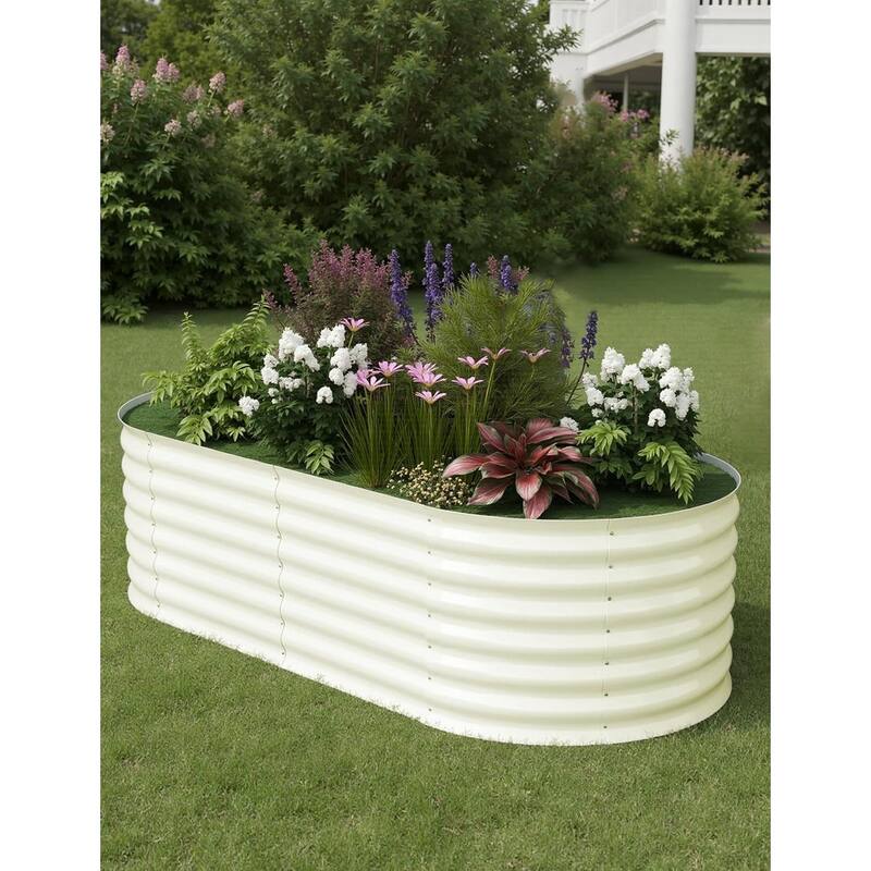 Raised Garden Bed Outdoor, for Vegetables, Fruits, Flower - Beige - 6*3*2 ft