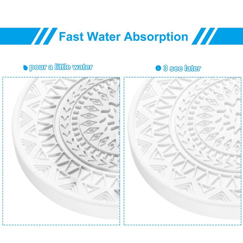 4 Inch Absorbent Diatomaceous Coaster for Indoor