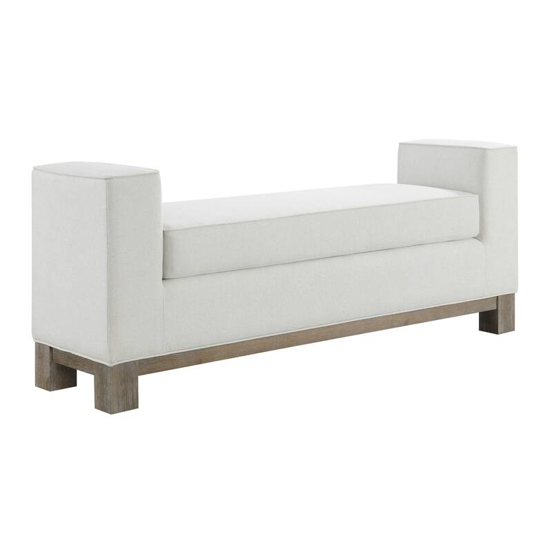 Abbyson Cape Cod Stain-Resistant Fabric Upholstered Bedroom Bench (Queen)