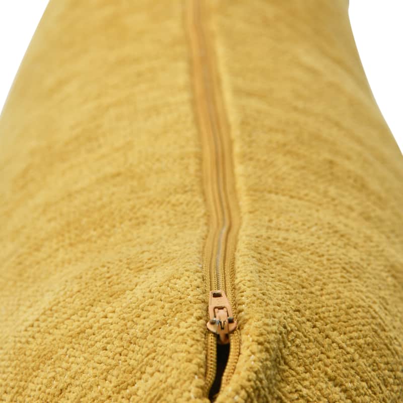 Cotton Chenille Lumbar Pillow with Tassels