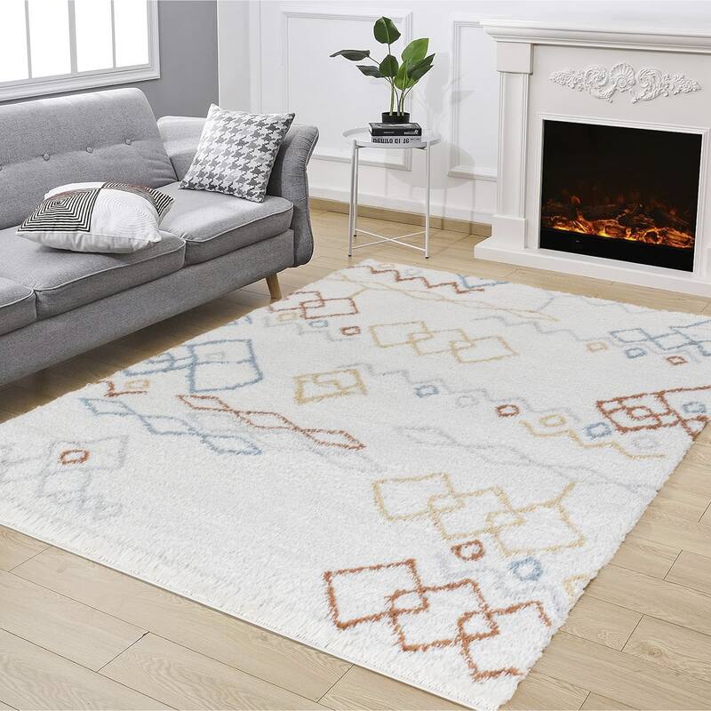 Loft Shag GC_CZY1005 Ivory Shaggy Area Rug