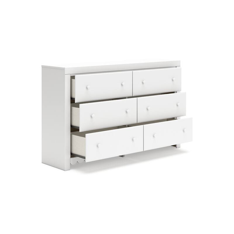 Signature Design by Ashley Mollviney White Dresser and Mirror