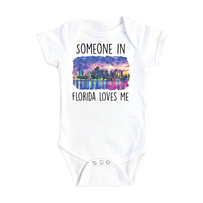 Florida Scene 1 - Baby Boy Girl Clothes Infant Bodysuit Funny Cute Newborn - Natural - 0-3M