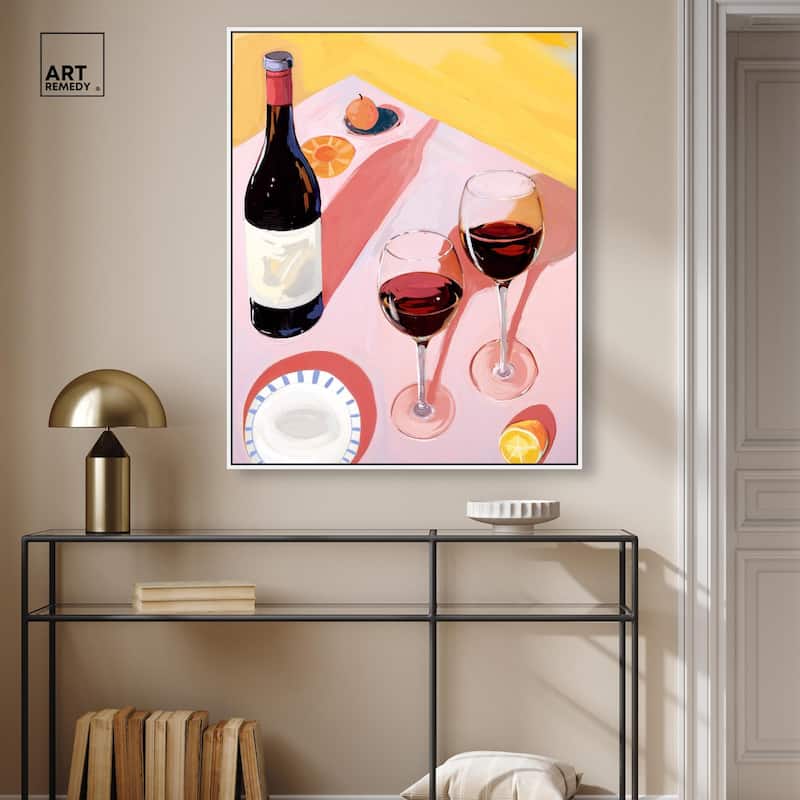 Summer Wine table Canvas by Art Remedy