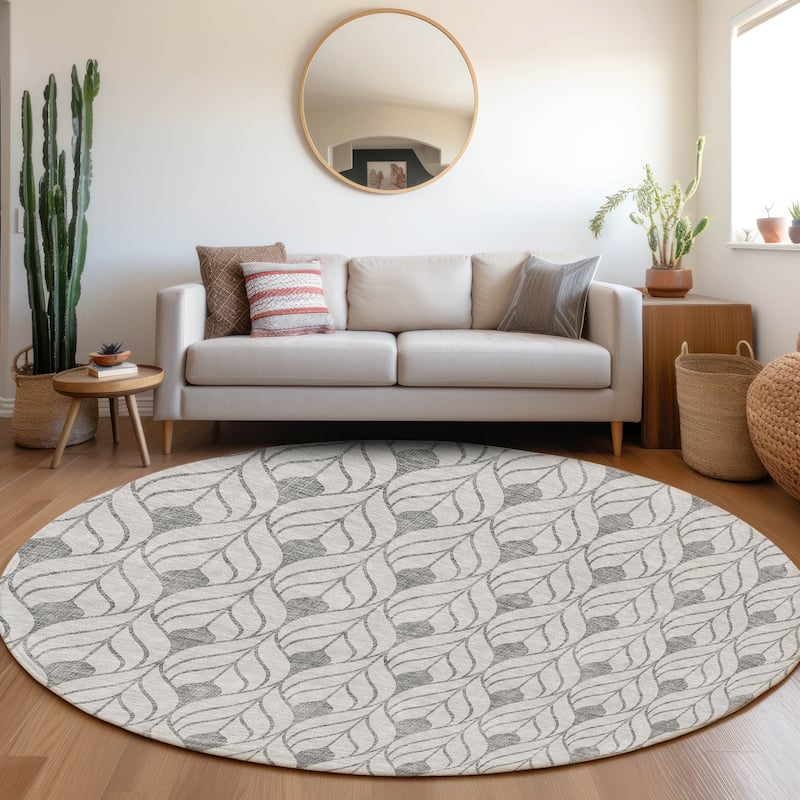 Machine Washable Indoor/ Outdoor Chantille Contempoary Geo Rug