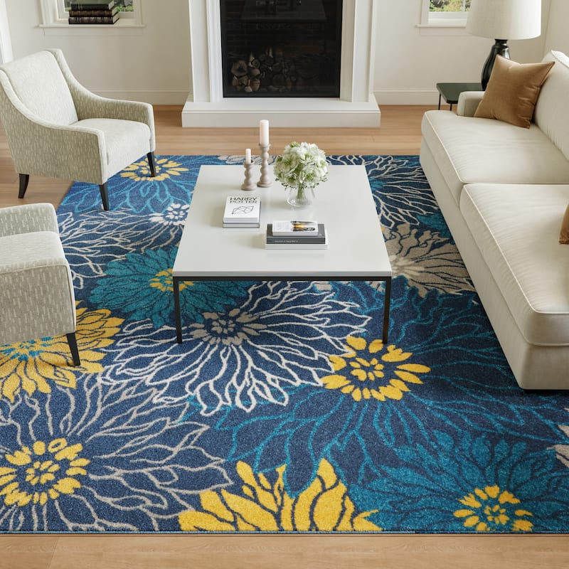 Nourison Passion Abstract Modern Floral Area Rug