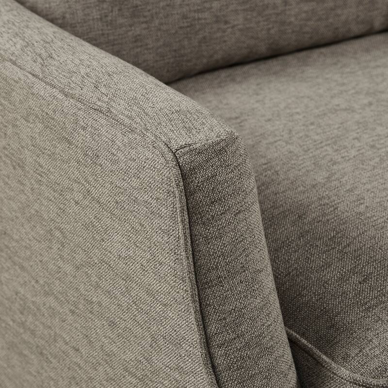 Martha Stewart London Upholstered Skirted Swivel Armchair with Lumbar Pillow