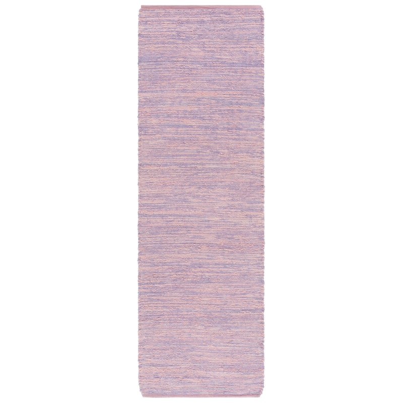 SAFAVIEH Handmade Montauk Euridice Cotton Rug - 2'3" x 8' Runner - Lilac