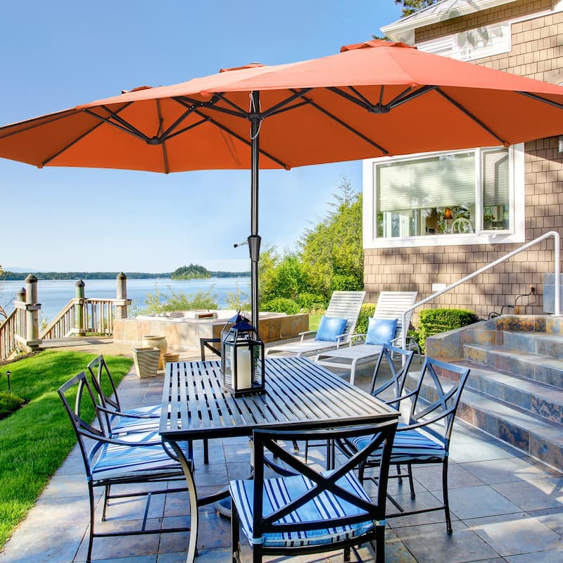 Ainfox 15Ft Patio Umbrella with Crank Without Base
