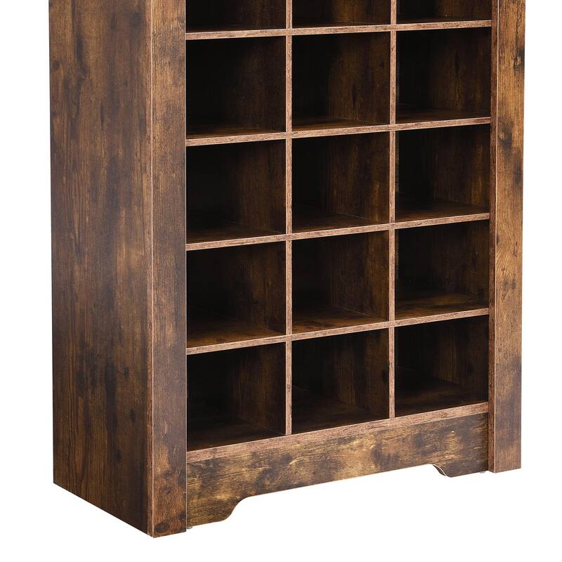Modern Shoe Cubby Console: Spacious, Free-Standing Storage Cabinet