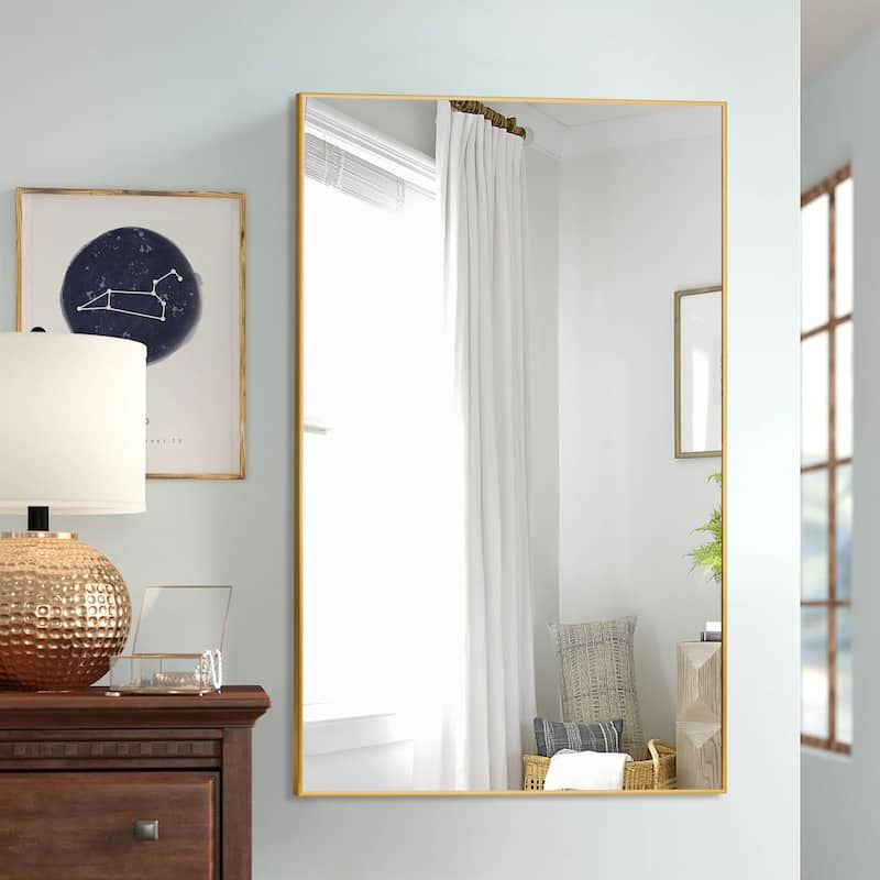 Metal Famed Full Length Bathroom Wall Mirror
