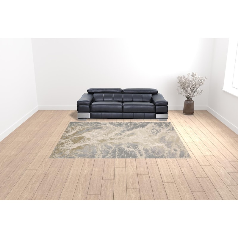 Soqu Abstract Area Rug By HomeRoots - 9' x 12'