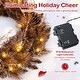 preview thumbnail 6 of 8, Gymax Set of 2 24'' Pre-lit Christmas Wreath Front Door Artificial
