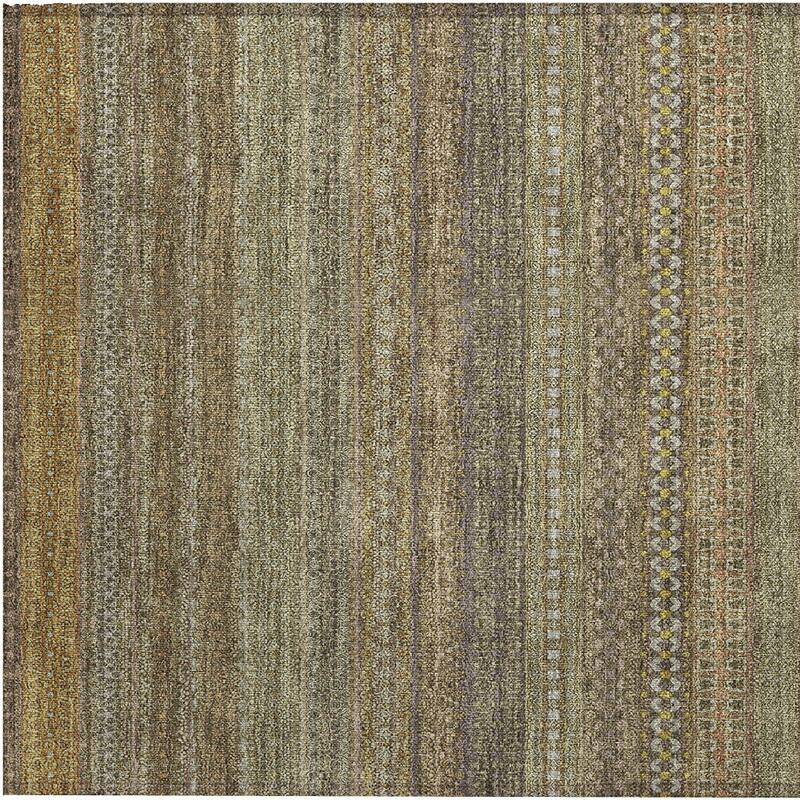 Pafi Stripe Weather Resistant Blended Style Outdoor Rug