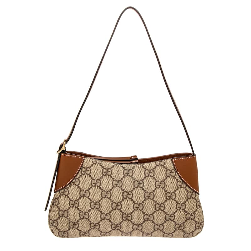 Gucci GG Emblem Small Shoulder Bag - Beige