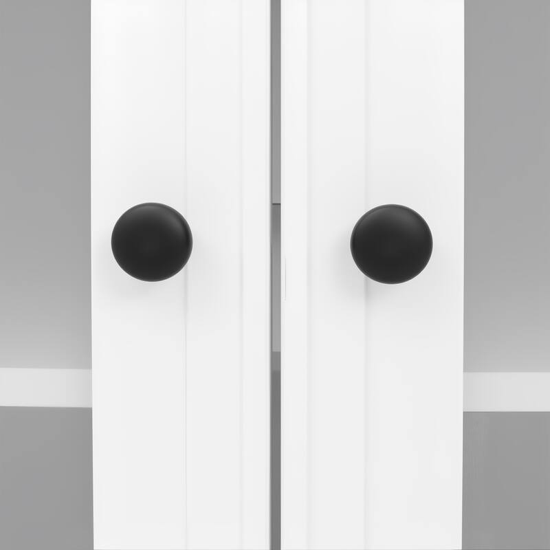 128" Wall Unit Entertainment Center for TVs up to 80", Modern Media Console with Glass Cabinets