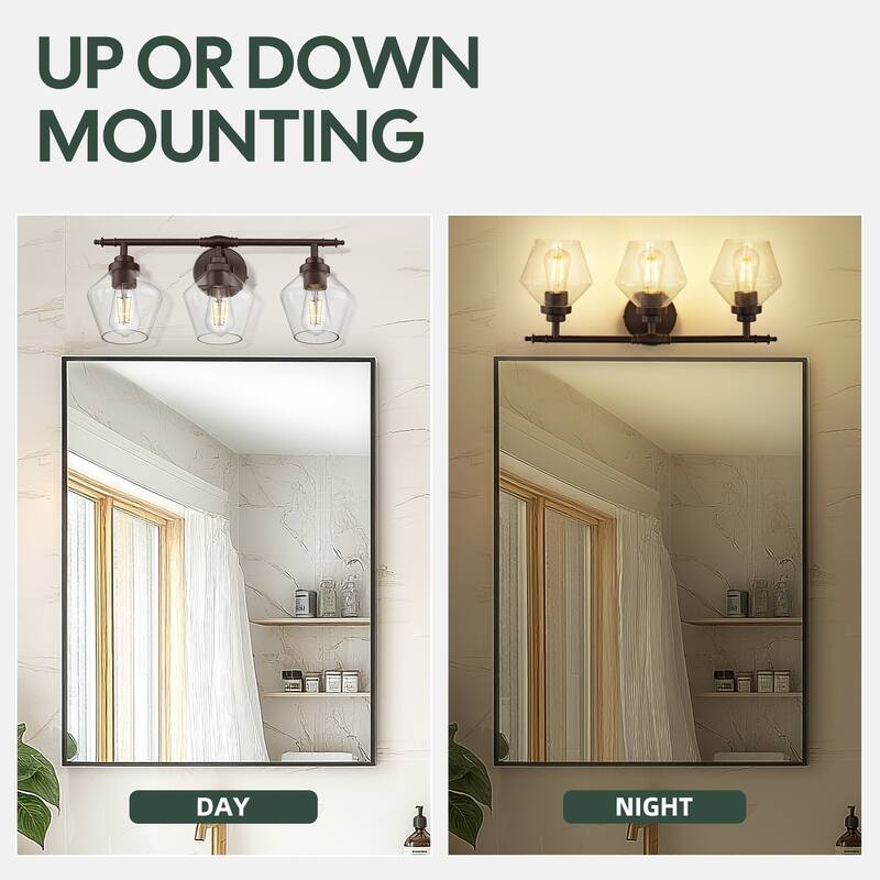 3/4-Light Modern Bathroom Vanity Light