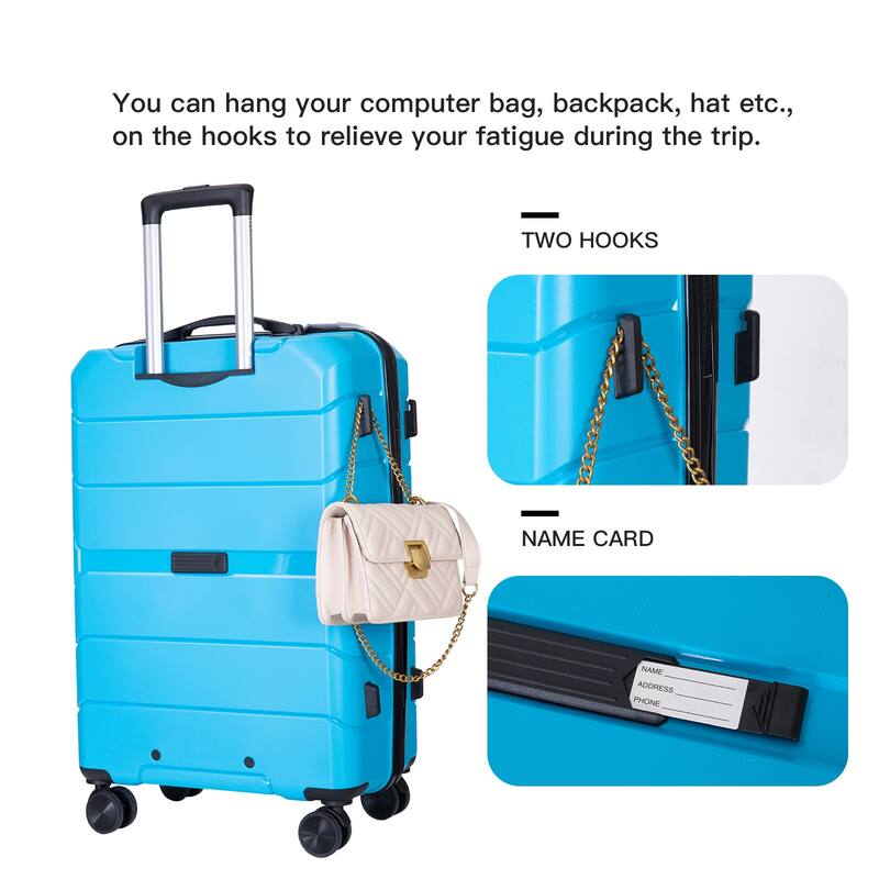 Merax 3 Piece High Quality Luggage Set, Hardshell Lightweight Durable Suitcase with TSA Lock and Spinner Wheels