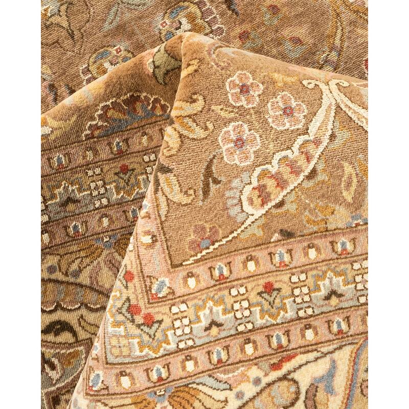 Overton Hand Knotted Wool Vintage Inspired Traditional Mogul Beige Area Rug - 8 x 10