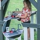 preview thumbnail 7 of 12, Backyard Discovery Whispering Point Light Gray Cedar Wood Swing Set - 15'3" x 11'6"