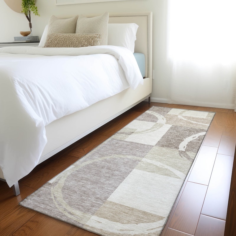 Premium Washable Super Soft Modern Casual Mayfield Rug - Ivory - 2'3" x 7'6"