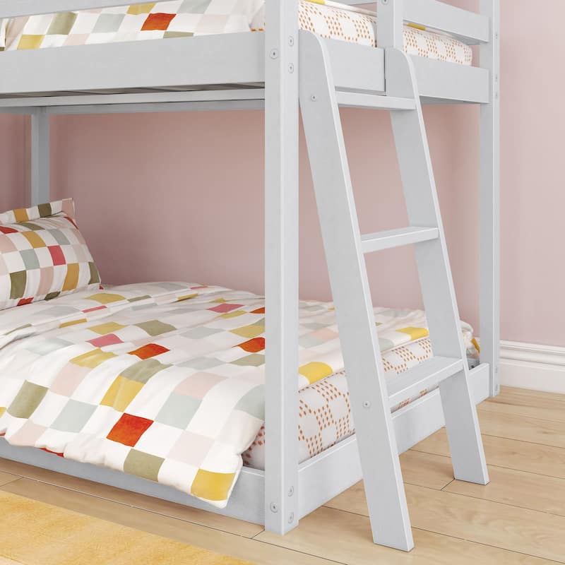 Now Furniture Low Bunk Bed for Kids, Twin over Twin