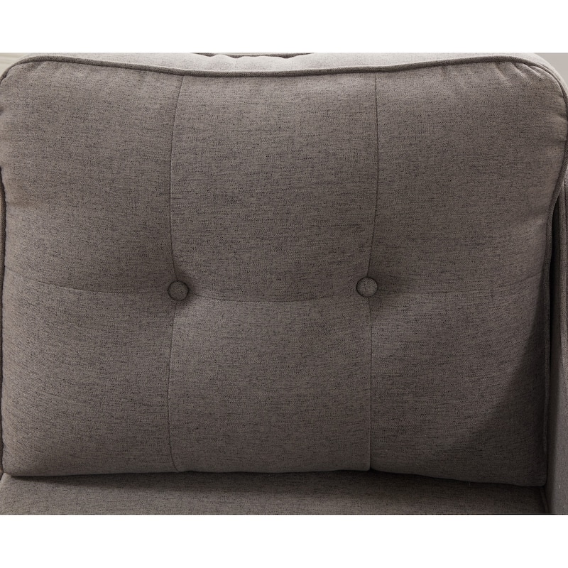 105.9" Flexible Combination Fabric Nailhead Trim Sectional Sofa
