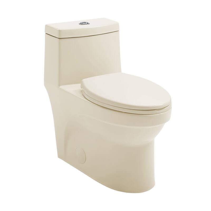Virage One Piece Elongated Dual Flush Toilet 1.1/1.6 gpf in Bisque - Bisque