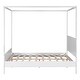 preview thumbnail 6 of 16, Queen Size Wooden Canopy Platform Bed with Headboard and Footboard Underbed Storage ,Slat Support Leg