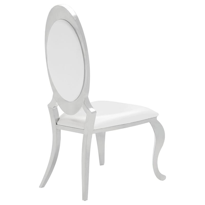 Chester Cream White Upholstered Dining Side Chair (Set of 2)