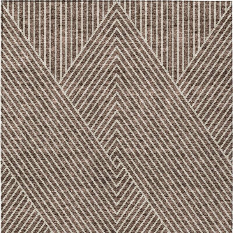 HomeRoots Geometric Transitional Rectangle Outdoor Rug