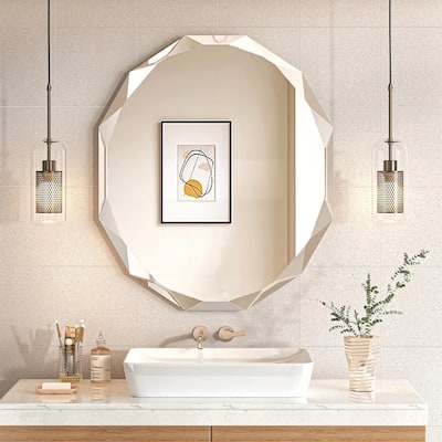 Beveled Edge Frameless Mirrors - Silver