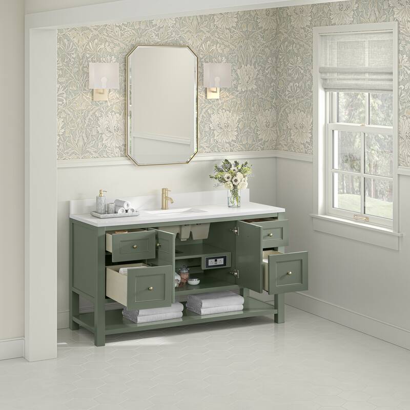 Breckenridge 60" Single Vanity, Smokey Celadon - 60S