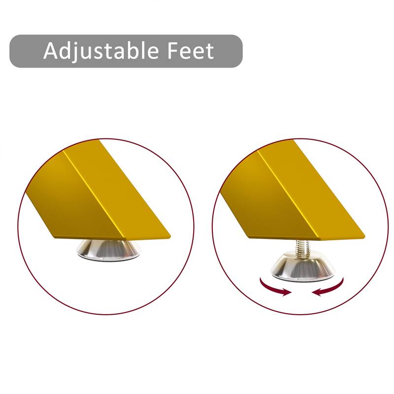 47.24" Rectangular Clear Tempered Glass Dining Table,Stylish Design with Gold Metal Legs, Kitchen Table for Dining Room