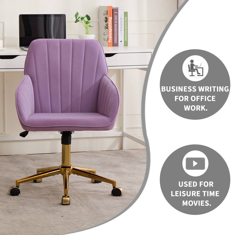 Modern Office Chair Ergonomic Office Chair with Adjustable Swivel Backrest, for Home Office Bedroom and Study