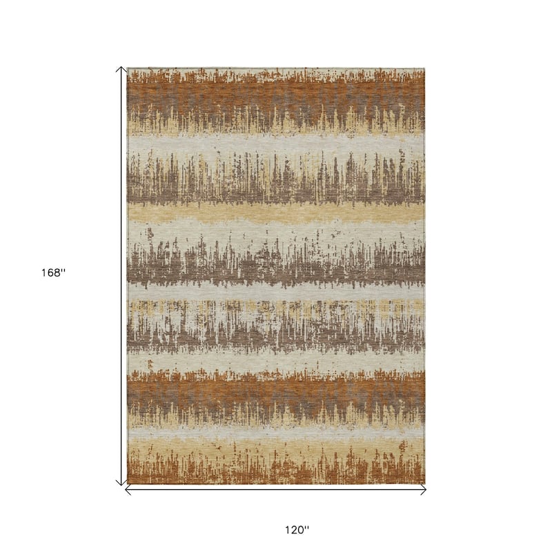 HomeRoots Striped Transitional Rectangle Outdoor Rug