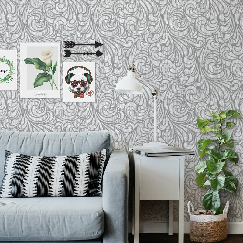 SUSSEXHOME Removable Wallpaper-Waterproof, Strippable, Light Resistance & Cleanable Wall Paper Roll-Wallpaper-Flowery