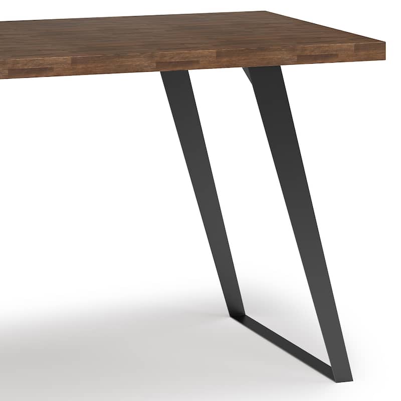 WYNDENHALL Mitchell SOLID ACACIA WOOD Modern Industrial 54 inch Wide Flat Top Desk