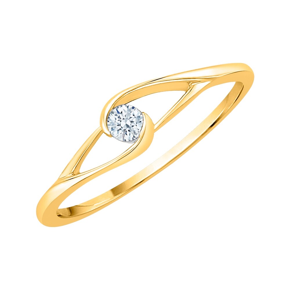 10K Yellow Gold 1/10ct TDW Diamond Promise Ring (I-J, I1)