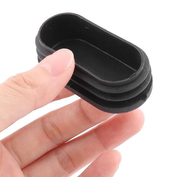 Office Oval Chair Leg Foot Cover Tube Insert Black 59 X 29mm 5 Pcs Overstock 28732654