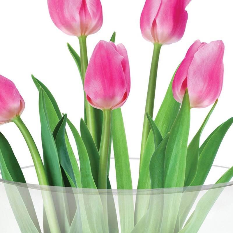 HomeRoots 11" Clear Bud Lead Free Crystal Table Vase