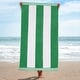 preview thumbnail 59 of 62, Cabana Stripe Oversized Cotton Beach Towel by Superior Dark Green